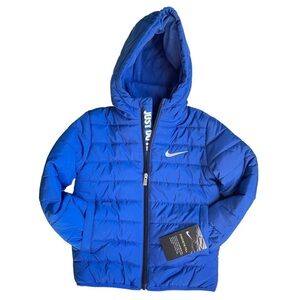 Nike Boy's Size 4 Full-Zip Puffer Jacket Royal Blue style 8UG083-023 NWT